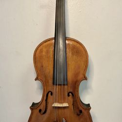 Antique Violin 4/4 Unbranded No Name No Date & No Bow Aubert Bridge