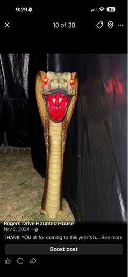 Giant Cobra Halloween Animatronic