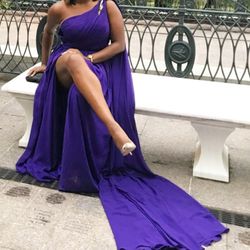 A-Line Princess One Shoulder Evening Dress