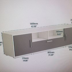 LOW PROFILE  Tv Stand..Gray Expandable TV STAND WITH 3- DRAWER .FITS TV'S UP TO 75 INCH...BRAND NEW...IN BOX Retails At 399.95 Plus Tax