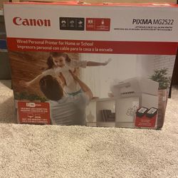 Canon PIXMA MG2522 Wired All-in-One Color Inkjet Printer [USB Cable Included], White NO INK