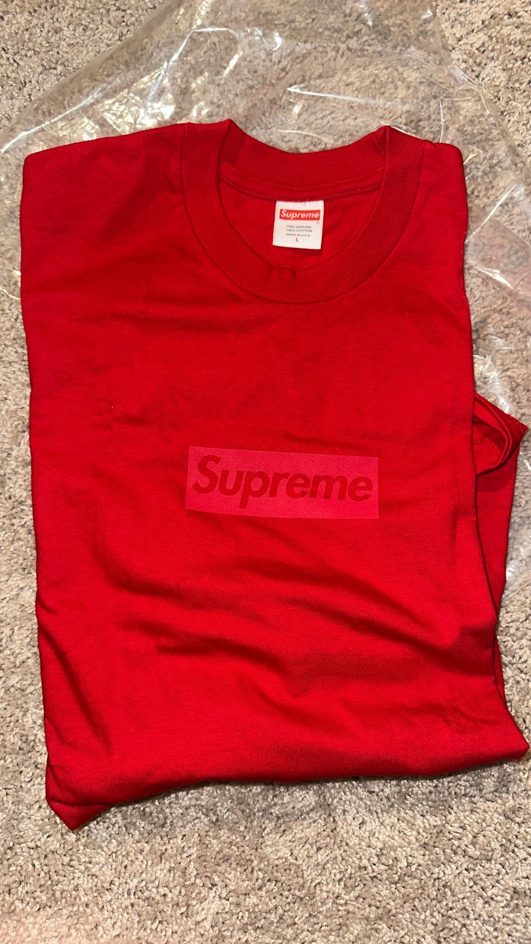 Supreme Red Tonal Box Logo Tee (Large)