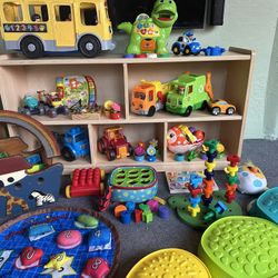 Toddler Infant Toys Lot Musical Wood Wooden Montessori Toy 6 12 18 24 Month Months 2 Year Old Sensory Puzzles Floor Tile Cars Trucks