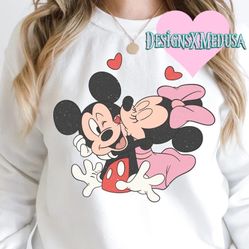 Valentines Day Minnie & Mickey Crewneck Sweatshirt