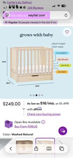 Mini Crib and NEWTON Mattress