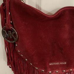 Michael Kors Red Fringe Handbag