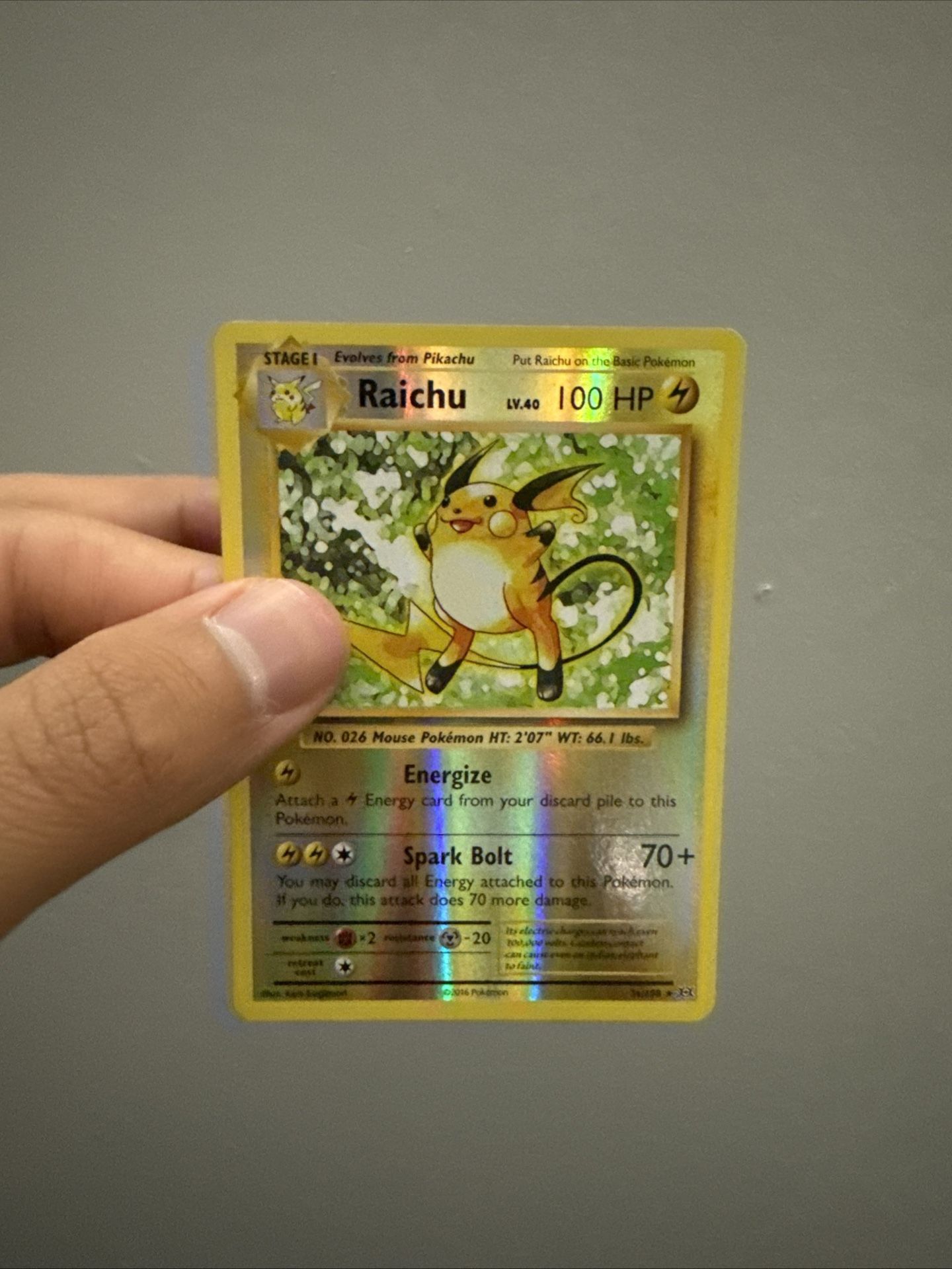 Pokemon (Raichu) Card