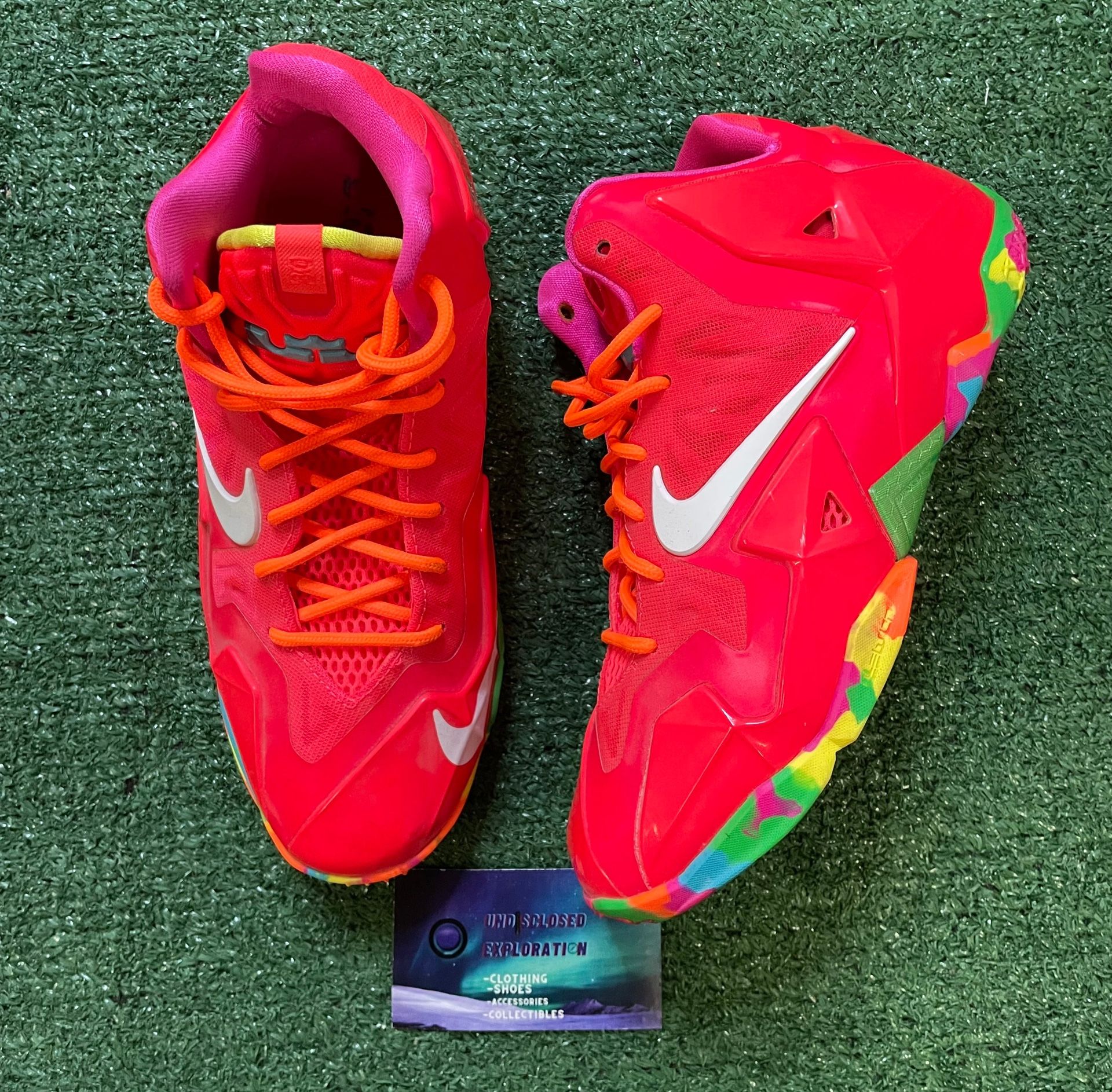 Nike LeBron 11 fruity pebbles size 4youth/5.5women