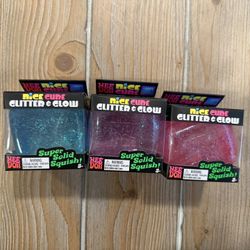 NWT NeeDoh Nice Cube Glitter & Glow