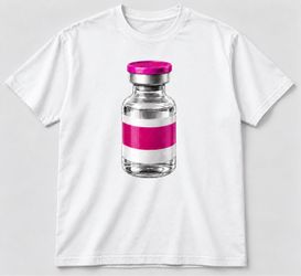 Hospira water  Graphic T-Shirt – Purple Cap Vial Design