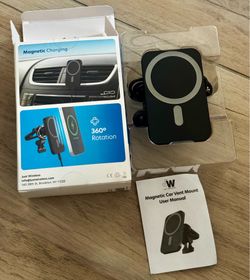 Just Wireless Magnetic Charging for MagSafe Charger Car Mount Black New Item