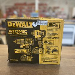 DEWALT ATOMIC 20V MAX Cordless Brushless Hammer Drill/Impact 2 Tool Combo Kit dck279c2