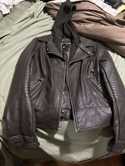 Guess Brown Leather Jacket