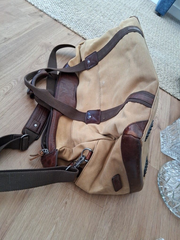 Leather/Canvas Duffel Bag