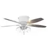Like New Stoneridge 52 in. Indoor LED Matte White Hugger Ceiling Fan with Light Kit,