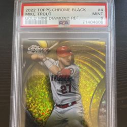 2022 Topps Chrome Black Gold Mini Diamond PSA 9 Mike Trout