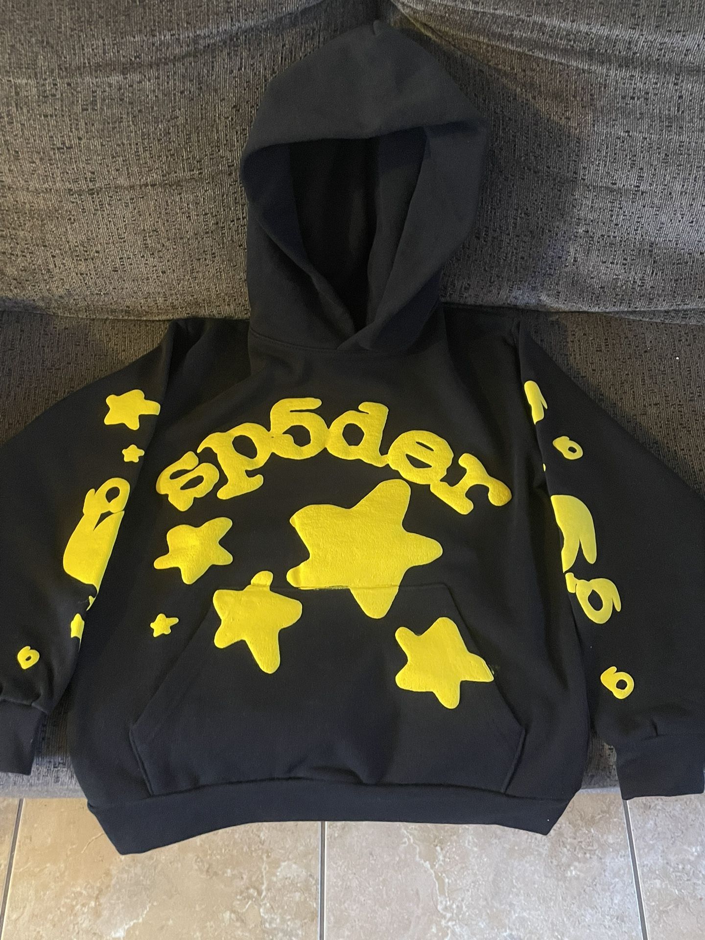 Spider Hoodie Yellow & Black