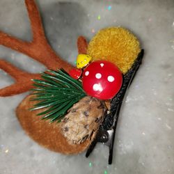 Christmas Antler Hair Barretts 