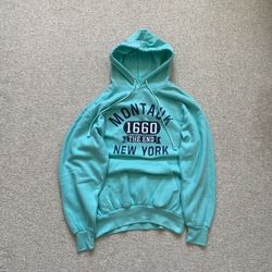 Vintage Blue & White Montauk Hoodie