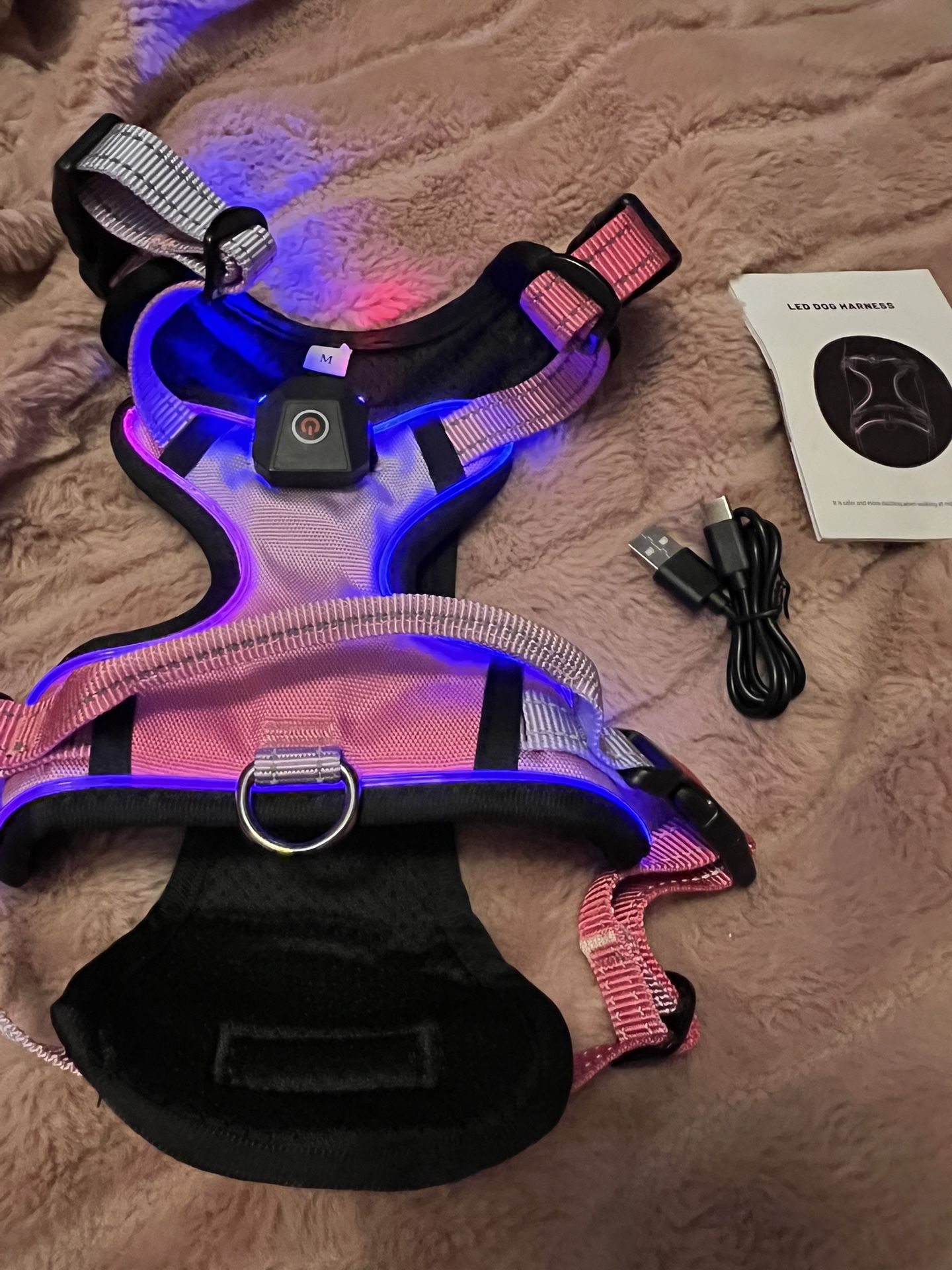 New LED Light Up Dog Harness Size Medium