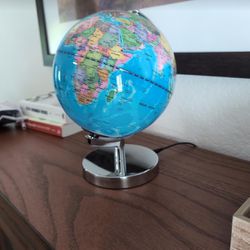 Illuminated World Globe(Dia 8-Inch) for Kids with Stand 