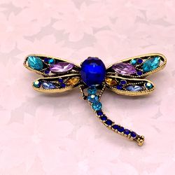 Dragonfly Brooch 2.25”x2”