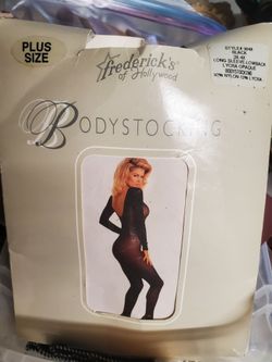 Frederick's of Hollywood Black Bodystocking Plus Size 3X-4X