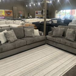 New Grey Oversized Sofa Set 