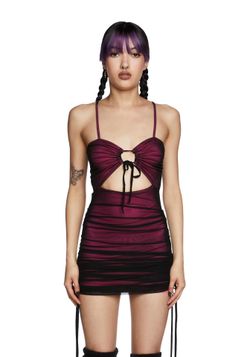 Dollskill/ Current Mood Pink Mesh Ruched Mini Dress XXS NWT
