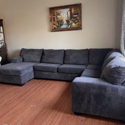 Dark Grey 3 Piece Sectional Couch