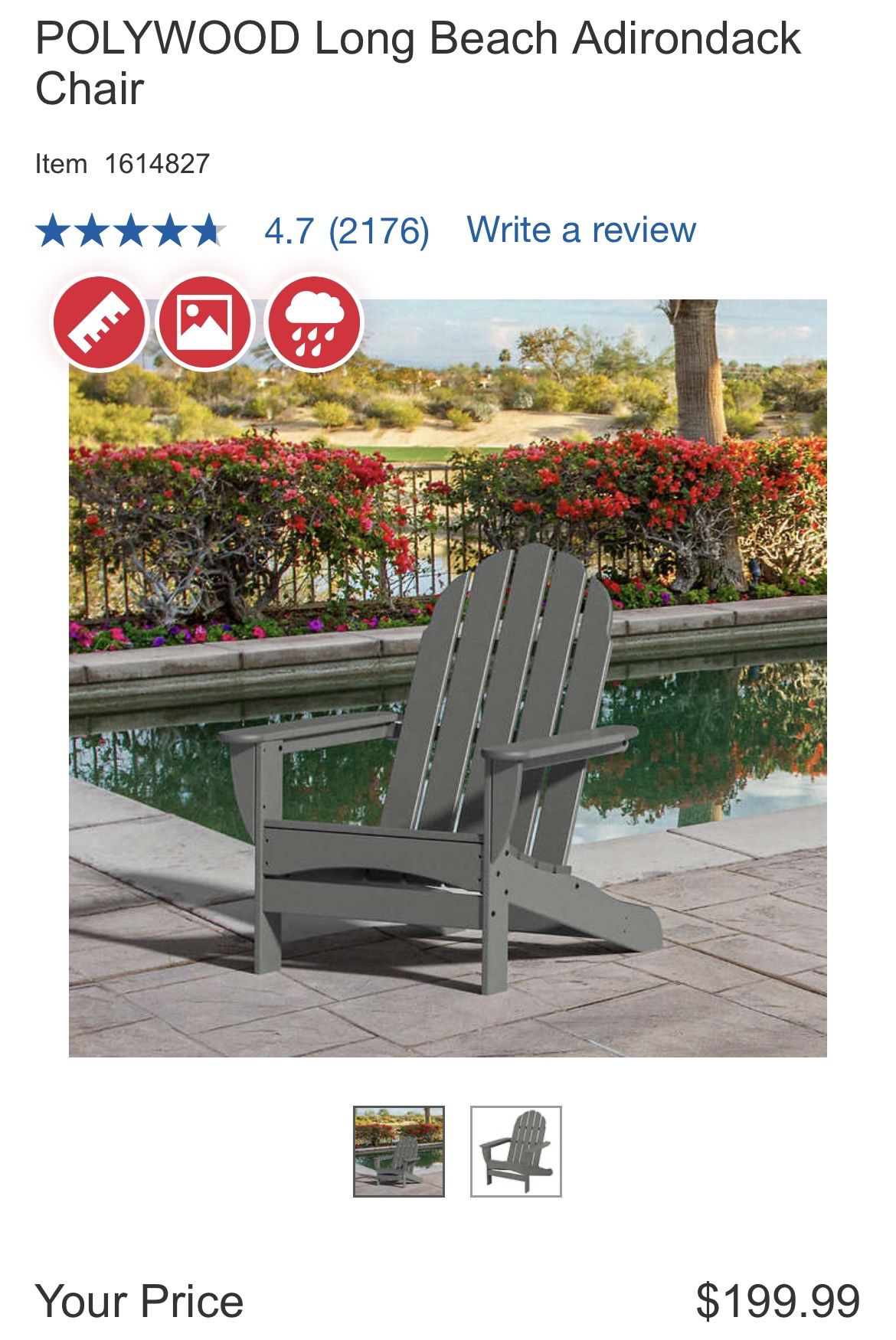 Polywood Costco Adirondack Chairs