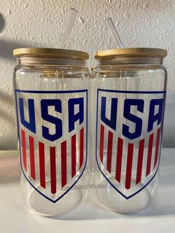USA glass cans
