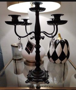 Halloween Black Goth Candelabra