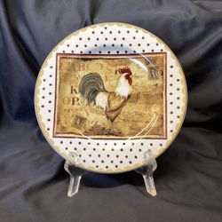 Vintage Sakura “Retro Rooster” Stoneware Plate By Kimberly Poloson