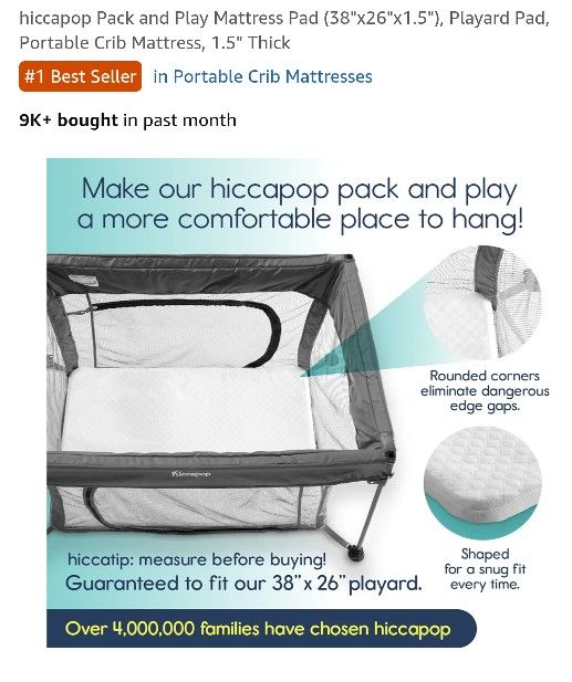Portable Play Yard Mattress