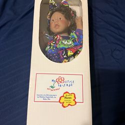 Vtg Lee Middleton Baby Doll 1994 Brown Hair Brown Eyes Original Box 14 Inch