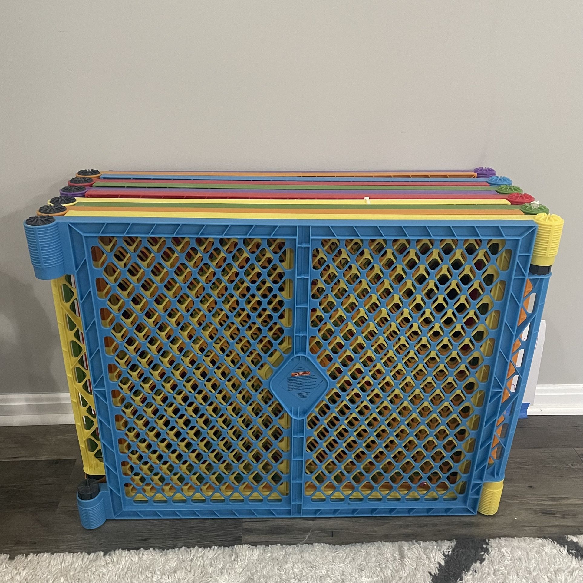 Toddleroo By North States Superyard Colorplay 12 Panel Freestanding Baby Playard - Rainbow