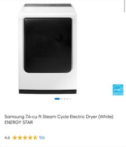 Samsung 7.4 Cu-Ft electric dryer white