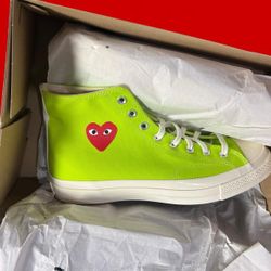 Comme Des Garçons Converse Lime Green 10M