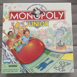New Monopoly Jr Junior Vtg 1999 Board Game Parker Brothers Hasbro - New Sealed