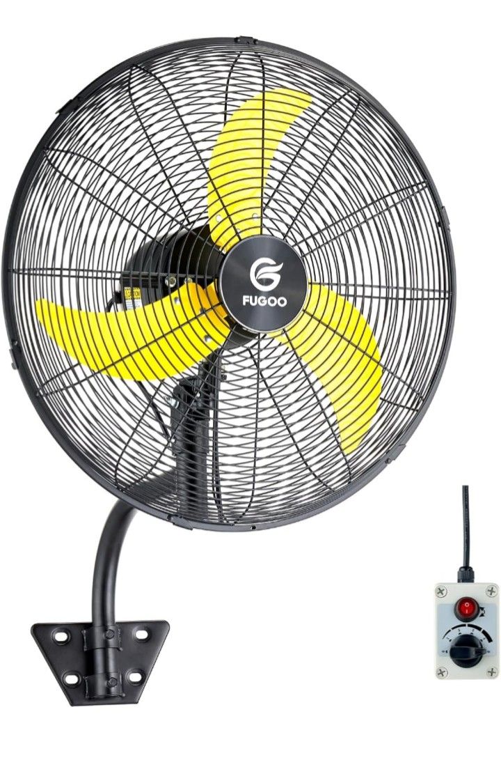 20" Heavy Duty Industrial Wall Fan - 4000 CFM, Waterproof