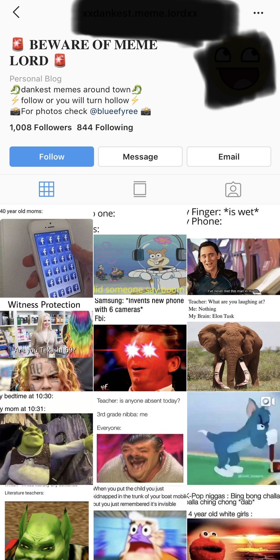 Instagram meme page for sale
