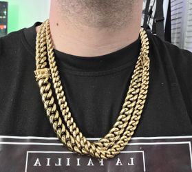 Cadenas Tradicionales Cubanas Enchapadas En Oro 14k 