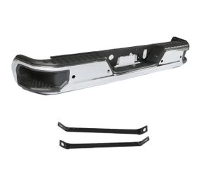 NEW Chrome Rear Bumper Assembly for 2019- 2025 Chevy Silverado GMC Sierra w/ Park