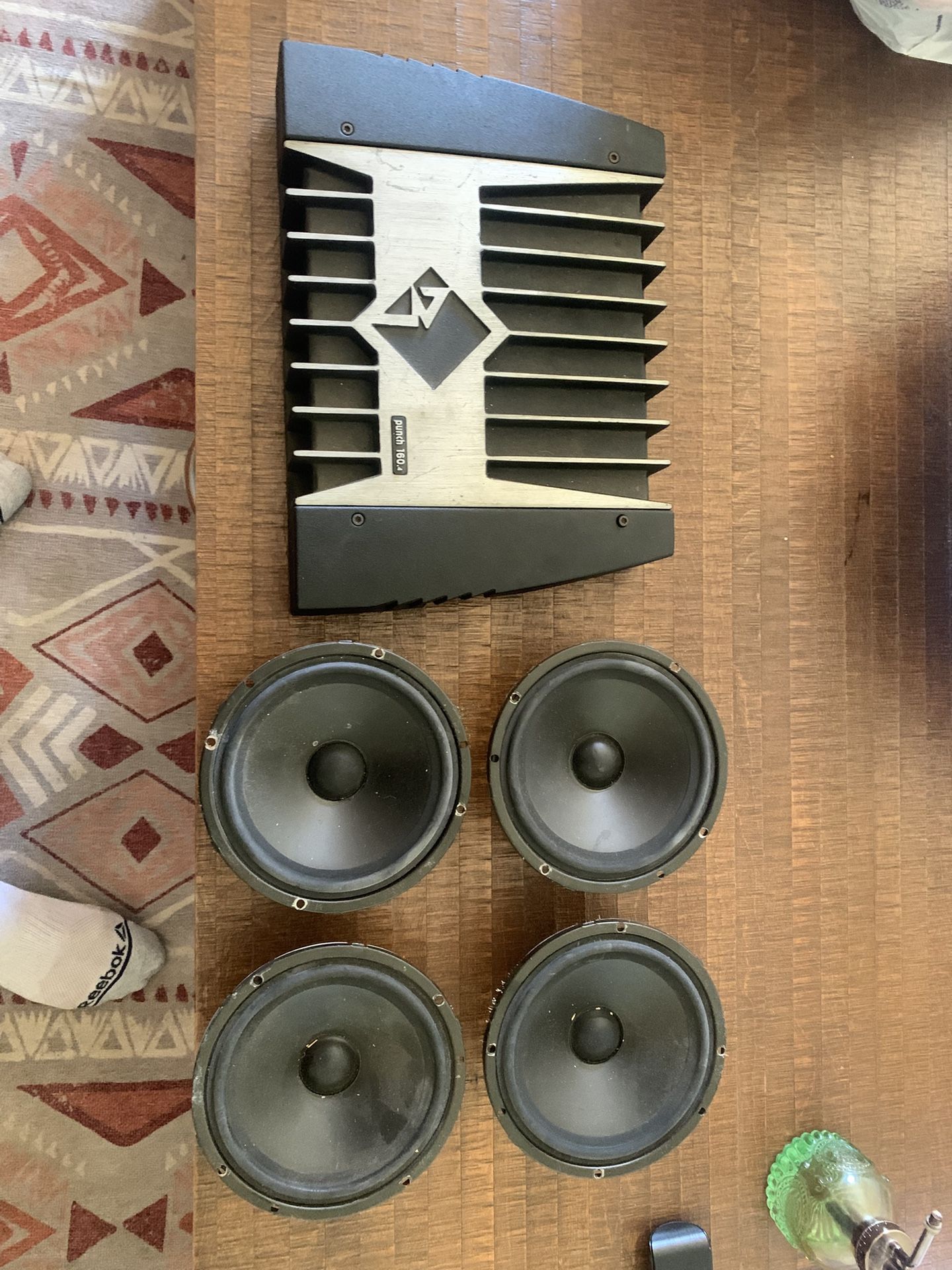 Rockford 4channel Amp W/ 4 Boston Woofers