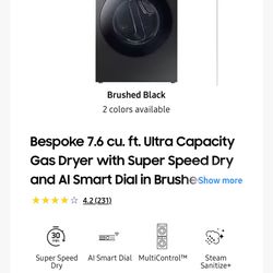 Samsung Bespoke GAS Dryer
