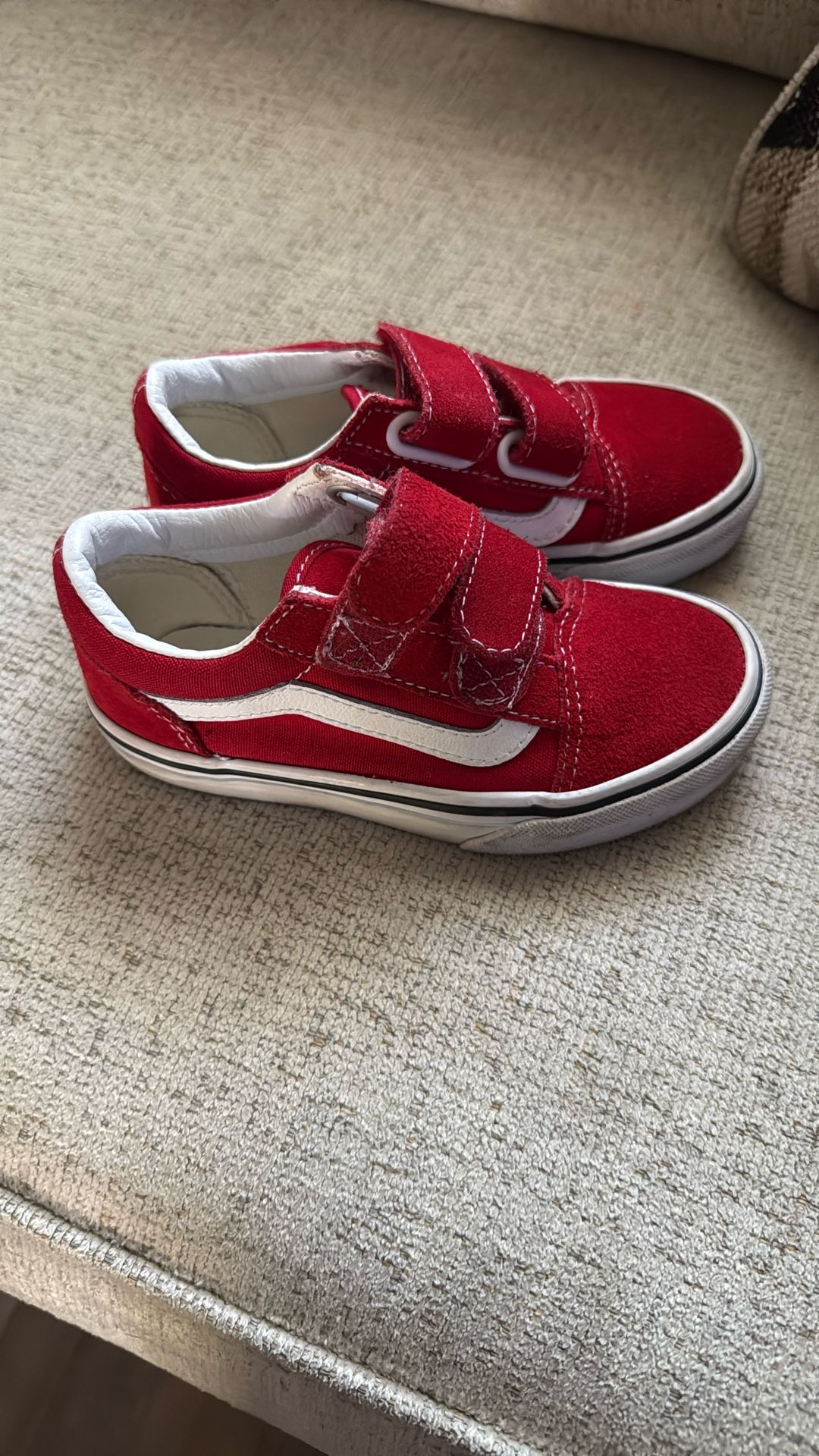 Red Kids Vans 10.5