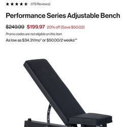 Titan Fitness - Performance Series Adjustable Bench - Like new!