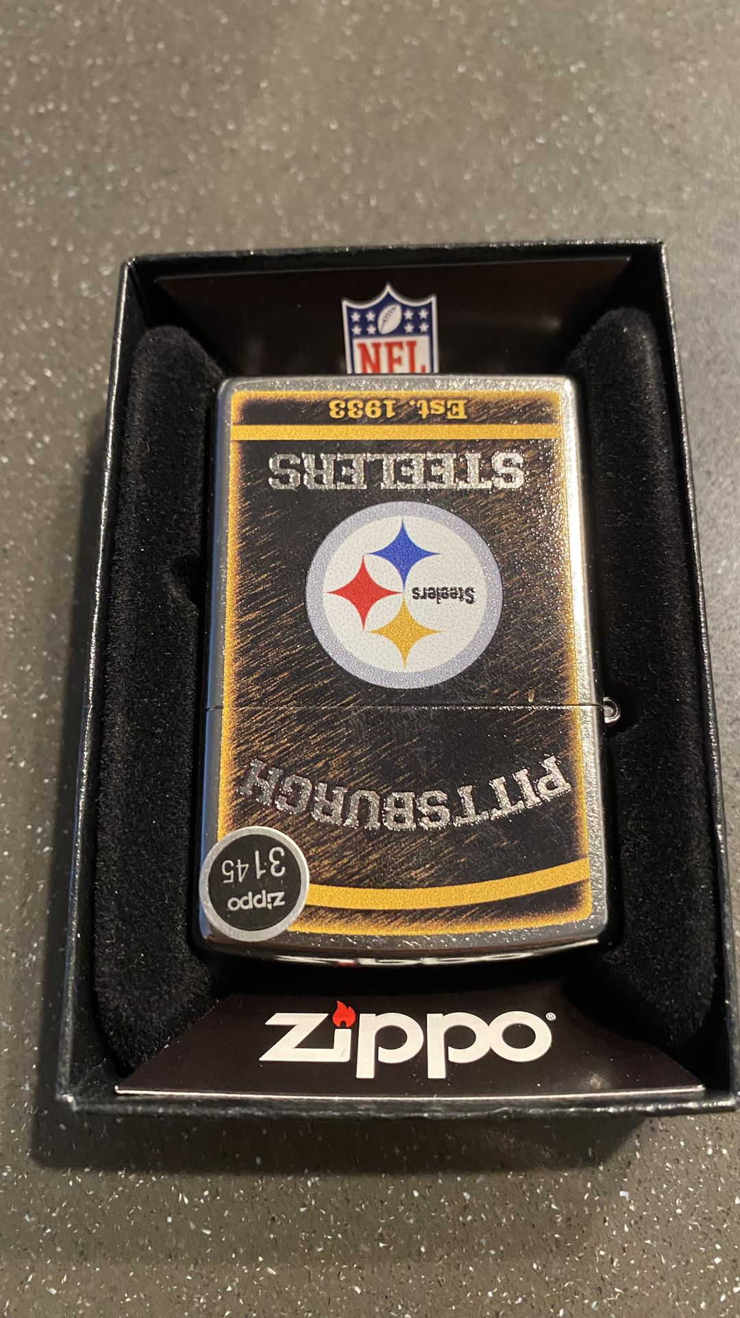 Pittsburgh Steelers Zippo Lighter,New Unopened & Unused