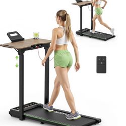 AKLUER 2.5HP Ultra-Thin Walking Pad Treadmill – 45dB Silent, Foldable, 330lb Capacity Remote (brand New In Box Just On The Side Plastic Pieces Broken)